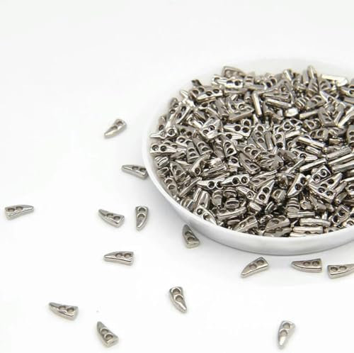 100 Stück 7 mm kleine Knebelknöpfe aus Metall, Kleiderknöpfe für Spielzeugpuppen, Bastelzubehör für Minipuppen-Silber-7 mm, 100 Stück