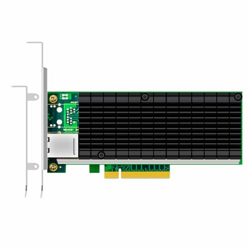 GLOTRENDS ST7215 Carte réseau Ethernet 10Gb RJ45 1 Port avec contrôleur Intel X540, Interface PCIE 2.0 X8, supporte Windows 11/10/Windows Server/Linux/ESX/VMware ESXi