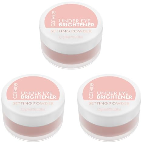 Catrice Under Eye Brightener Setting Powder, Puder, Nr. 010, Nude, aufhellend, sofortiges Ergebnis, weichzeichnend, natürlich, vegan, ohne Parfüm, ohne Alkohol, ohne Parabene, 3er Pack (3x2.3g)