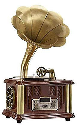 Aioneer Giradischi, Giradischi in Vinile con Scatola Musicale, Giradischi Bluetooth, Grammofono Portatile
