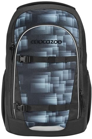 coocazoo Schulrucksack Every „Shadow Shift“, schwarz-grau, ergonomischer & anpassbarer Tornister, höhenverstellbar, mit Brustgurt & Hüftgurt, ab der 3. Klasse