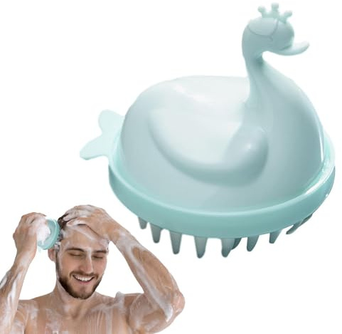 Haar-Kopfhaut-Massagegerät, Shampoo-Bürste – Tragbarer Duschkamm | Abnehmbares Kopfhaut-Peeling-Haar-Massagegerät | Süße Schwanenhaar-Shampoo-Bürste Mit Weichen Silikonborsten, Kopfhautschrubb
