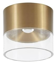 Lindby LED Deckenleuchte Dalila (Modern) in Gold/Messing aus Aluminium (1 flammig,) - Lampe Deckenlampe Wohnzimmerleuchte