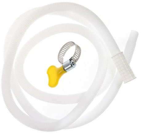 Tubo per Scarico Condizionatore Flessibile, Bianco, con Fascetta
