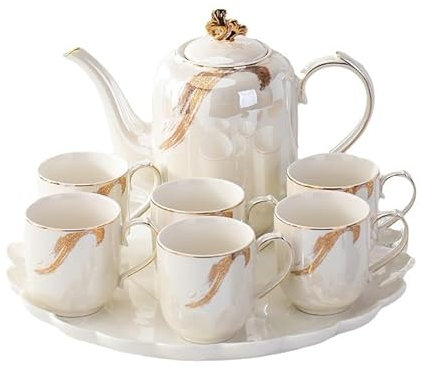 SDA287MZ Jarra de Bebidas Juego de Agua de cerámica for el hogar, Tetera fría, Taza de Agua con Soporte, Regalo Determinado Jarra de Agua