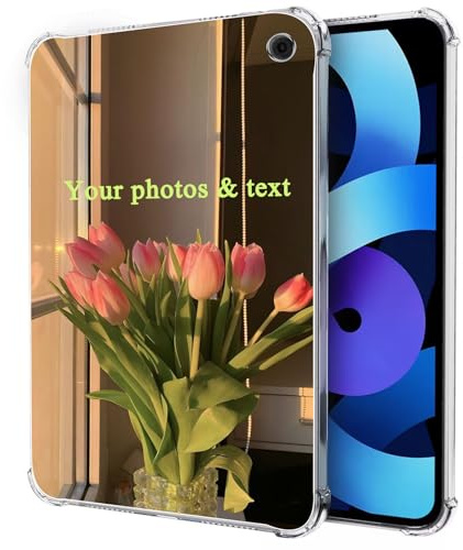 FortiCase Tablet Personalisierte Schutzhülle für Kindle Fire HD 10 2023,Transparenter Ultradünn Stoßfest Silikon Hülle,mit Eigenem Foto Bild Text Case,für Fire HD 10 2023 Schutzhülle -TU6