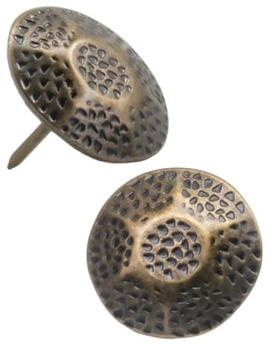 FUXXER 10 clavos decorativos de bronce para muebles, clavos decorativos, cabeza de 25 mm de diámetro
