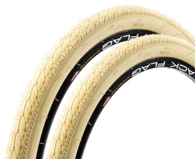 2 Stück 26 Zoll Fahrrad Reifen 26x1.90 Cit Bike Stadtrad 50-559 Mantel Decke Creme