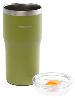 Fiskars On-the-go Mug Isotherme, 0,5 L, Mug isotherme pour Café et Thé | Sans BPA, Mug à Café Ergonomique et Empilable, Hauteur 16,2 cm, Vert, 1078763
