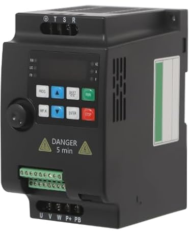 Trasformatore di frequenza da 2,2 KW 3 CV, ingresso monofase, inverter trifase velocità, per motori a mandrino, trapani, CNC, nero, 11 x 8,5 x 14,5 cm