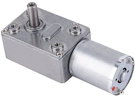 SIXRUN Motoriduttore 24 V CC con Ingranaggi Sferici Accurati, Motore di Riduzione della velocità a Basso Rumore Ad Alta Torsione per Macchina per Nidificazione di Cappe Cucina Attrezzatura (24 V,