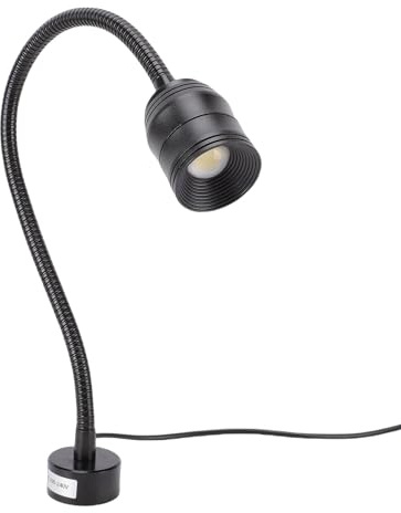 Bewinner Luz de Máquina LED, 7W 6000K 1000LM Luz de Trabajo Magnética con Cuello de Cisne Flexible de 360°, para Torno, Taller, Banco de Trabajo, Fresadora CNC (Enchufe de la UE)