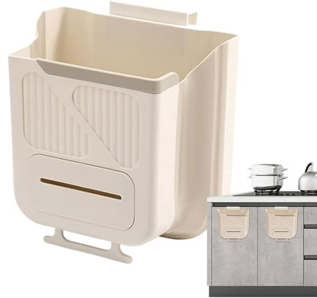 xyensy Cubo de basura para la cocina, contenedor de basura plegable para residuos domésticos, cubo de basura que ahorra espacio, para lavadero, dormitorio, baño, oficina, fregadero y