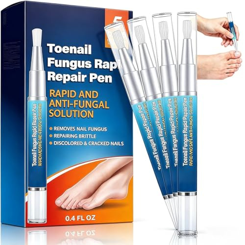 4PCS Fungal Nail Treatment Pens, Antifungal Nail Repair, Gentle Daily Nail Conditioning Essence, Nail Care Liquid for Fingernails and Toenails, Unisex Moisturising Nail Grooming for Daily Use