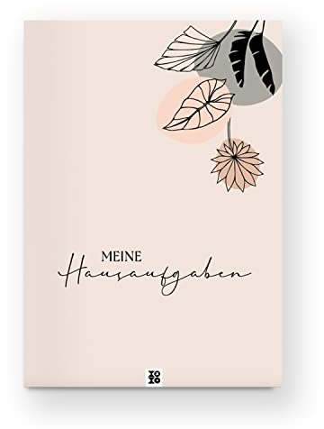 Hausaufgabenheft leaves lineart: Design Hausaufgabenheft auch für größere Schülerinnen