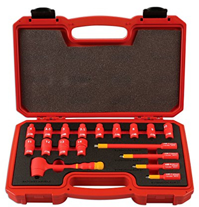 Laser 6145 Insulated Socket Set 1/4D 18pc