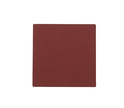 LindDNA Glass Mats Glasuntersetzer, Leather Nupo, Red, 10x10cm
