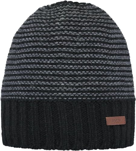 Barts Herren David Beanie Baskenmütze, Schwarz (0001-BLACK 001L), One Size (Herstellergröße: Uni)