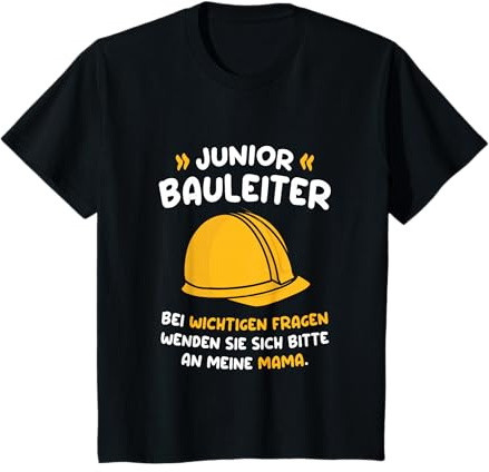 Kinder Mini Bauherr Baustelle Eigenheim Hausbau Junior Bauleiter T-Shirt