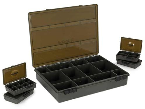 Fox EOS Carp Tackle Box Loaded Large 33x26x5cm - Zubehörbox, Box für Angelzubehör, Kleinteilebox