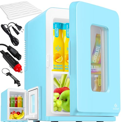 KESSER® Mininevera 2 en 1, capacidad de 15 litros con función de calentamiento, portátil, 220-240 V AC CC/12 V, toma eléctrica y encendedor de cigarrillos