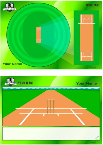 ETISPORT Cricket Taktiktafel für Trainer. Personalisiert mit Name, Logo oder Verein. Trocken abwischbar