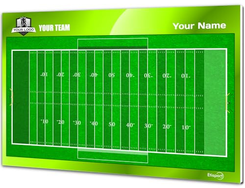 ETISPORT American Football Taktiktafel für Trainer. Personalisiert mit Name, Logo oder Verein. Trocken abwischbar