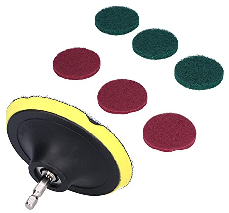 Disque de Polissage pour Meubles en Bois, Tampon à Récurer, Disque de Polissage pour L'épilation et le Scellage, Nettoyage à Domicile, 6 Pièces