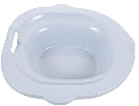 MOLUCKFU Sitzbadewanne Pp Pflegebecken mit Überlaufschutz Ergonomisch für Schwangere und Senioren Intimwaschbecken zur Wochenbettpflege und Hämorrhoidenpflege