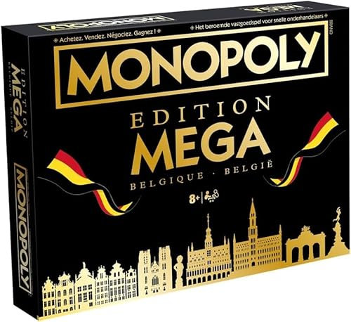 Mega Monopoly – Belgien – Gesellschaftsspiel – für 2 bis 5 Spieler – französische Version