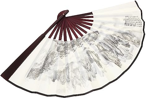 Alipis Vintage Chinese Folding Fan Handheld Light Weight Bamboo Fan for Decor