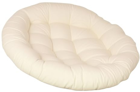 Baoblaze Gartenstuhl Kissen, 60 * 60 cm Rundes Sitzkissen, Gemütliches Stuhlauflage, Abnehmbar Sitzkissen Outdoor/Indoor, Stuhlauflagen für Schlafzimmer, Familienzimmer, Kissen für Hängesessel, Beige