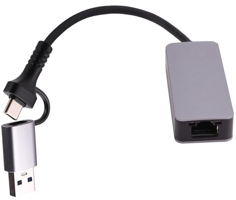 Sirxlevcy Adattatore Ethernet 2.5 Gigabit Tipo-C USB 3.0 A RJ45 LAN 2500Mbps Scheda di Rete 2.5G Ad Alta velocità per Nas PC Portatile