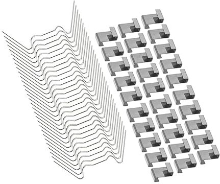 TOYANDONA 100piezas Clips para Paneles De Vidrio De Invernadero Clips De Alambre Forma De w para Fijación De Paneles De Vidrio De Inoxidable para Reparación De Invernaderos