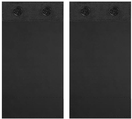 Yuecda 2-pack Women's Bodysuits Extender Snap, Shapewear Bodysuit Crotch Extenders，Adds extra length to tighter clothing Removable and washable (black, two buttons)