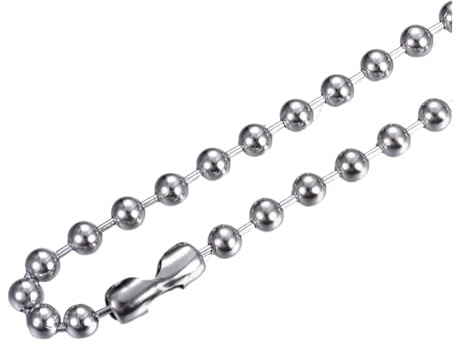 AMENGJ Catena a Palline Catena con Perline a Sfera in Acciaio Inossidabile for collane Fai da Te, Accessori for Gioielli Artigianali(2mm)