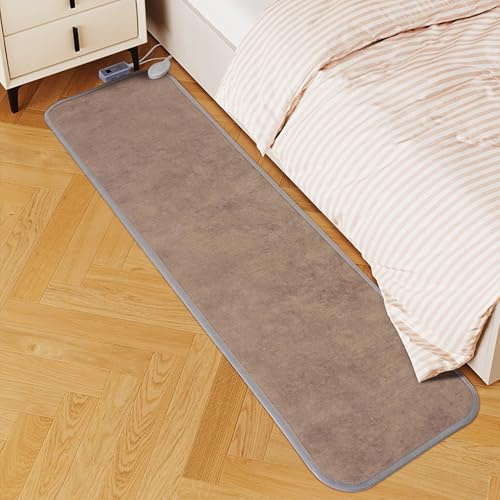 Graphene Heated Floor Mat, 60 Heat Modes & 12H Timer, Electric Underfloor Heating Carpet for Home, Office, Yoga, Fast Warming Foot Warmer, Radiant Floor Heater(150x200cm)