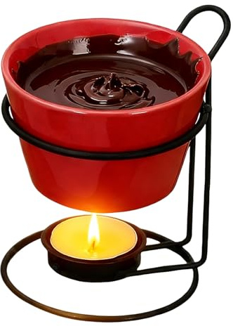 Bkljkf da fonduta al Cioccolato, fornello da sciogliere Le Caramelle, per sciogliere Il Cioccolato | per Formaggio e Serate romantiche e raduni e Natale e Famiglia e caffè e casa