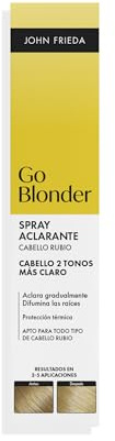 John Frieda Go Blonder Progressive Bleaching Spray | hebt Blond bis zu 2 Nuancen mit Wärme auf | frischt Reflexe und Wurzeln auf | mit Botanical Citrus Complex | natürliches oder gefärbtes Blond | 100