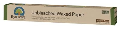 If You Care Wax Paper Rolls – 12 Pack of 75 Sq Ft Rolls - Unbleached, Chlorine Free, 100% Natural Soybean Coated Waxed Sheets, Liner for Baking, Cooking, Food Wrapping