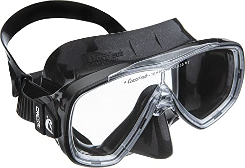 CRESSI Onda Mask Black/Black - Maschera Singola Onda per Immersioni e Snorkeling, Nero/Nero, Taglia Unica, Unisex