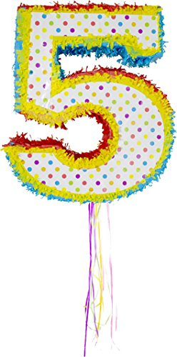 Folat 60945 Piñata * ZAHL 5 * für den 5 Kindergeburtstag