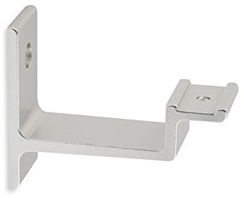 Support pour main courante à surface droite Argenté avec écrou chapeau
