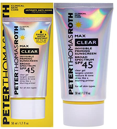 Peter Thomas Roth Clear unsichtbare Priming Sunscreen SPF 45 For Unisex 1,7 oz Sunscreen