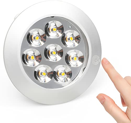 SOAIY LED dimmbar Touch Lampe USB C wiederaufladbare Schrankbeleuchtung Unterbauleuchte Helligkeit einstellbar Magnet Lampe Schrankleuchte für Küche Kleiderschrank Vitrine Schlafzimmer 2700K Warmweiß