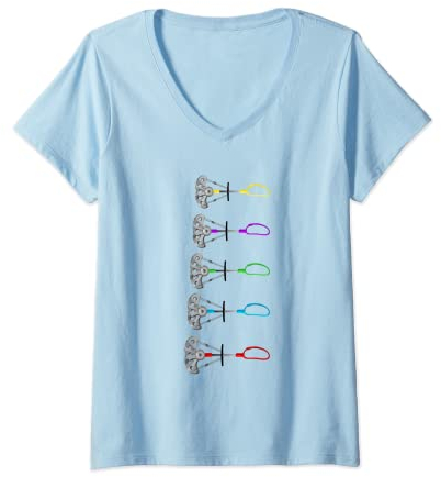 Damen Kletterausrüstung Trad Gear T-Shirt mit V-Ausschnitt