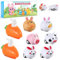 CANCJ Ensemble de Lapins à Remonter avec Carottes, 8 Pièces Lapins à Remonter, Décorations d'animaux de Pâques, Cadeaux de Pâques, Lapins de Pâques, Jouets d'horlogerie comme Sacs de Fête, Cadeaux de