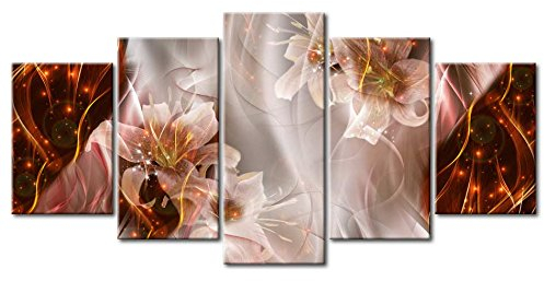 murando - Akustikbild 200x100 cm Bilder mit Akustikschaumstoff Hochleistungsschallabsorber Schallschutz Leinwandbild XXL 5 tlg Wandbild a-C-0047-b-n