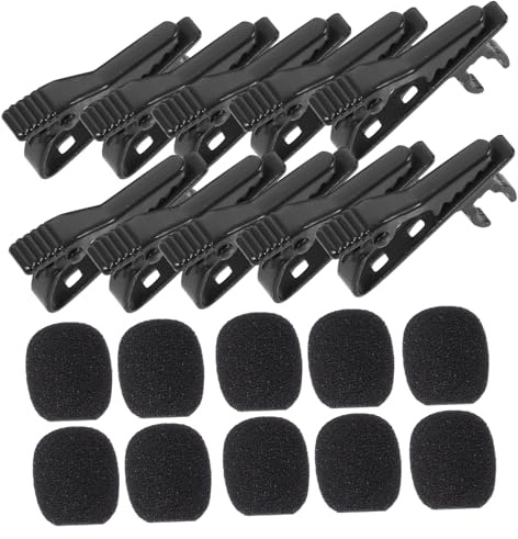 UPKOCH 10stücke Mikrofon-clip Für Revers Krawattenklammer Aus Eisen Lavalier-mikrofon Mini-design Für Voice-chat Videokonferenzen Sprachaufnahmen Mit Abdeckungen