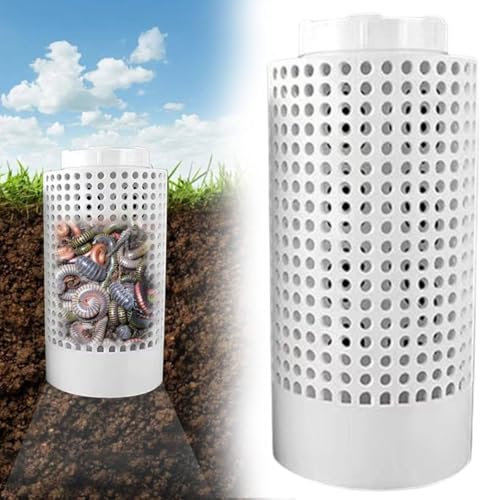Compostador de granja enterrado, contenedor de compostaje de lombrices al aire libre para camas de jardín y uso doméstico, agujero de 110/160, contenedor de compostaje de 2 galones, vaso de compostaje